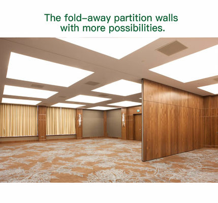 좋은 가격 Wooden Finish Movable Partition Wall with 304 Stainless Steel Roller and Dupont POM Roller for Office Framed Construction 온라인으로