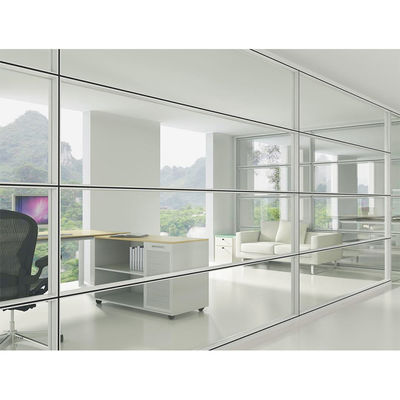 좋은 가격 Modern Glass Partition Wall with Stainless Steel 304# Accessories 100mm Thickness and 4500mm Height for Office Spaces 온라인으로