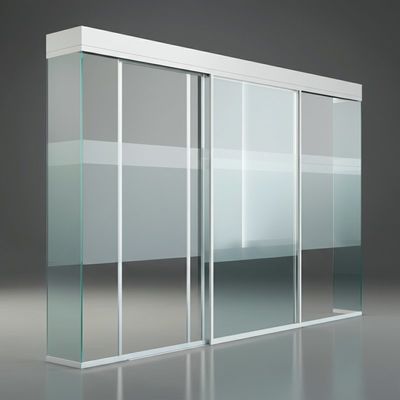 좋은 가격 슬라이딩 싱글 글래스 프레임 오피스 유리 파티션 벽 전시 센터 온라인으로