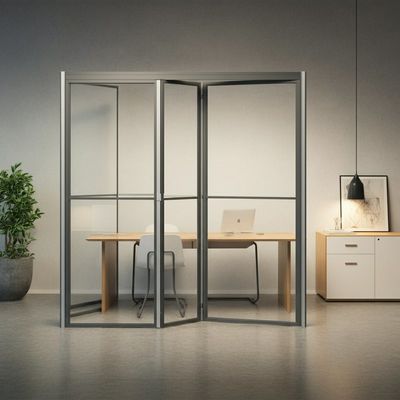 주문 알루미늄 트랙 파노라마 사무실 유리 파티션 online manufacture