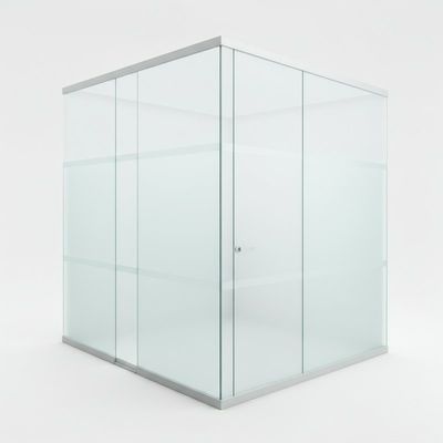 주문 소음 격리 유리 사무실 분단기 알루미늄 프레임 단일 유리 벽 online manufacture