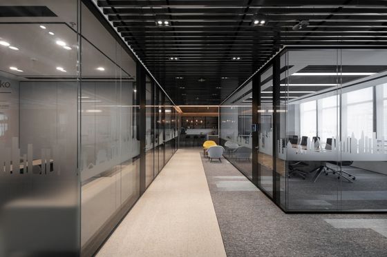 좋은 가격 내구성 démontable 유리 파티션 이중 유리 모듈 사무실 유리 파티션 벽 온라인으로