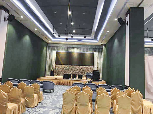 좋은 가격 9mm MDF 마그네슘 보드와 호텔 및 회의실용으로 최대 6m 높이의 사용자 정의 가능한 이동식 분단 벽 온라인으로