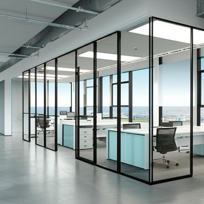 좋은 가격 Single Glazed Office Glass Partition Wall with Sound Insulation and 108mm/90mm Thickness for Panoramic System 온라인으로