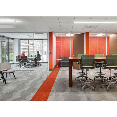 좋은 가격 Acoustic Office Glass Partition Wall with Wooden Finish and Stainless Steel 304# Accessories for Sound Insulation and Fire-Rated Safety 온라인으로