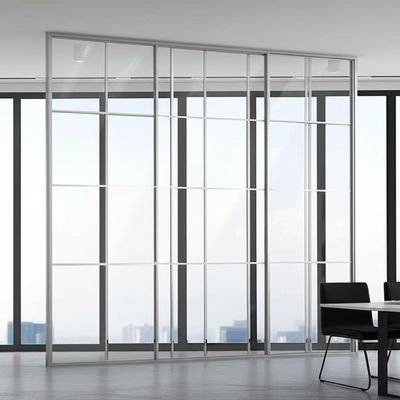 좋은 가격 Office Glass Partition Wall with 108mm/90mm Thickness Up to 3000mm Height and 1200mm Grid Width for Aluminum Frame 온라인으로