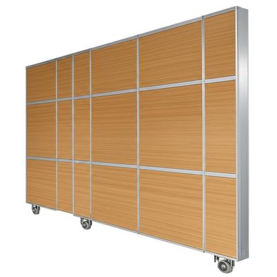 좋은 가격 Customized Wooden Acoustic Partition Wall with 56dB Sound Insulation and 304 Stainless Steel Rollers 온라인으로